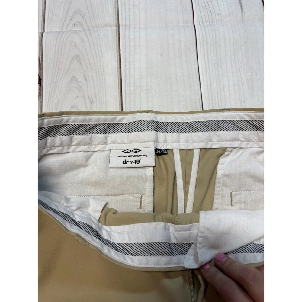 Snake Eyes Men's Golf Performance Khaki Pants Dry-18 34x32